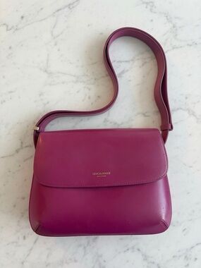 Giorgio Armani Raspberry Leather Crossbody Bag
